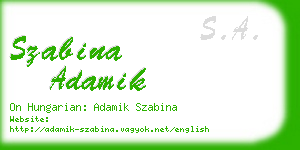szabina adamik business card